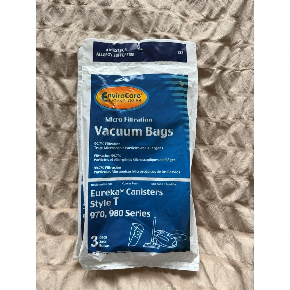EnviroCare vacuum Bags, for Eureka Canisters Style T 970, 980, 3 pack (9)